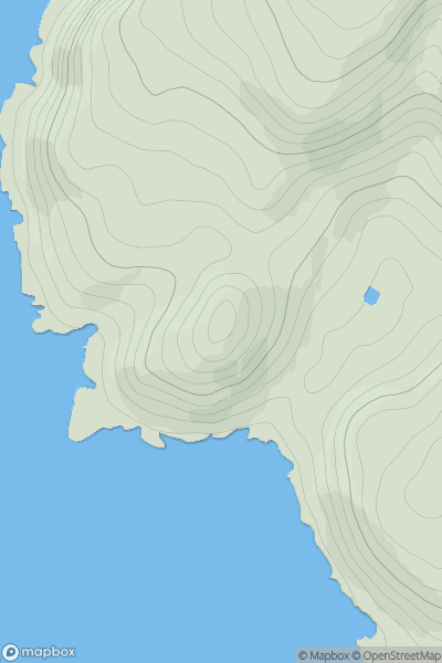 Thumbnail image for Cnoc na Faire [Oban to Loch Fyne] [NM820238] showing contour plot for surrounding peak